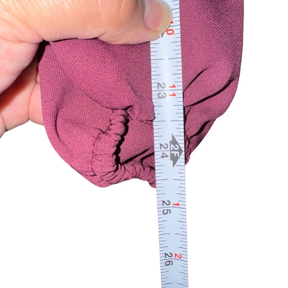 NEW Halogen Faux Wrap Dress Long Sleeve Women's Burgundy Size 1X - Picture 7 of 8